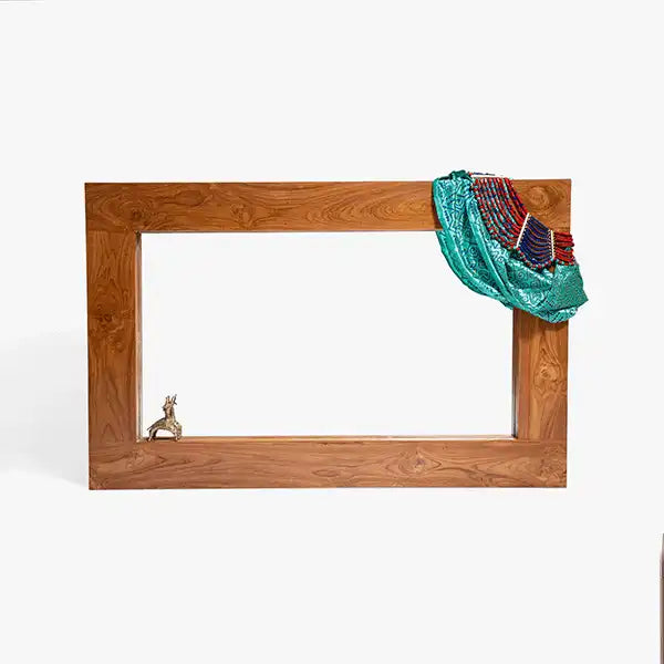 The Zamindar Grandeur Teak Mirror