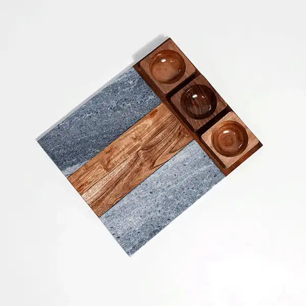 Utsav Mosaic Board (Tray & 3 Bowl set )