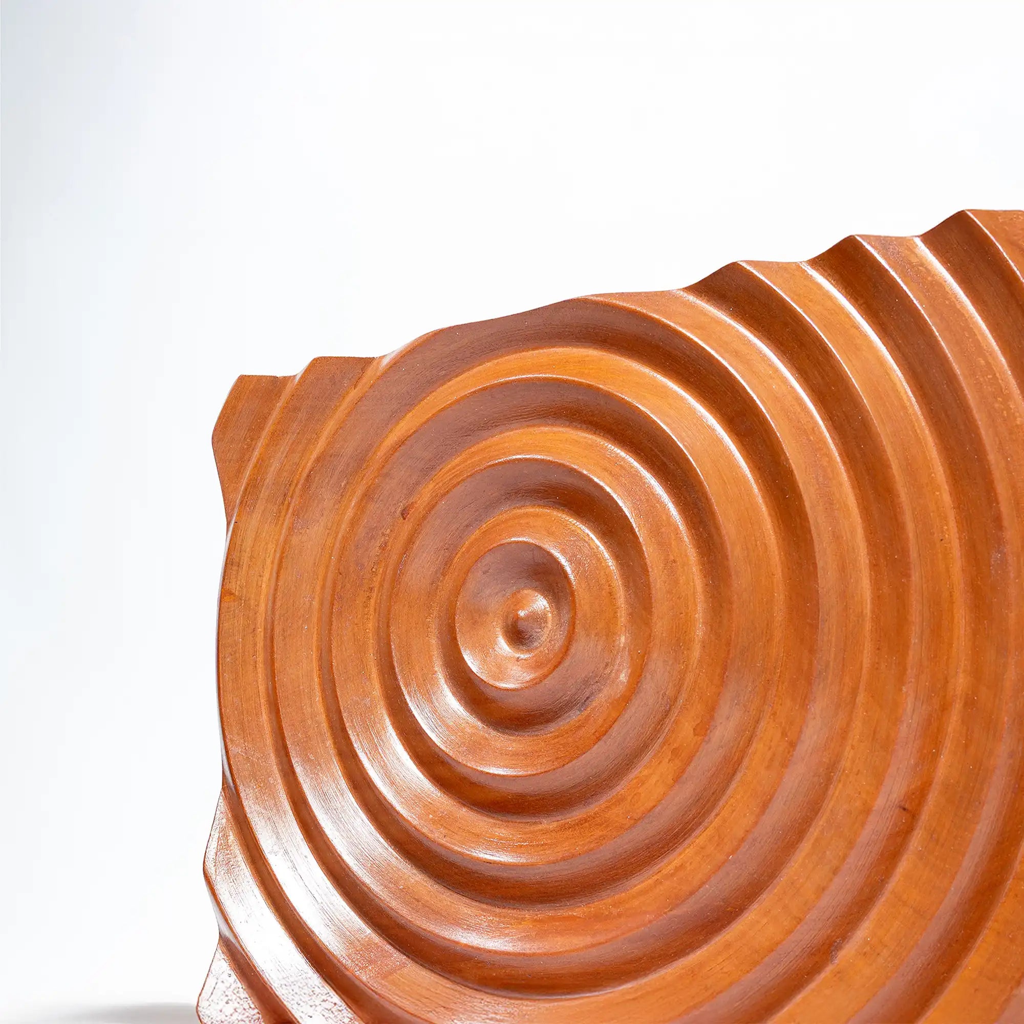 Ripples of Bengal: Sculpted Teak Wall Feature