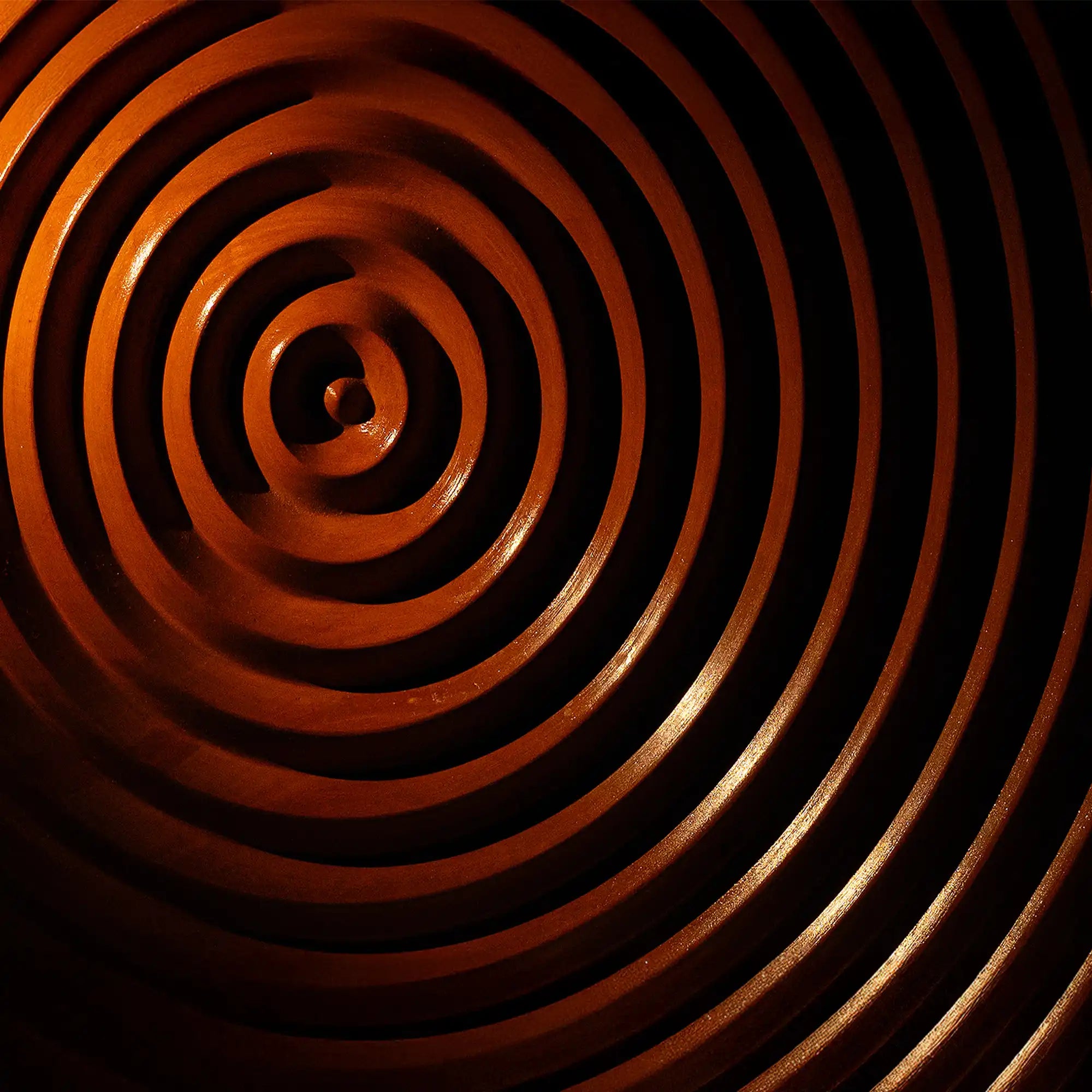 Ripples of Bengal: Sculpted Teak Wall Feature