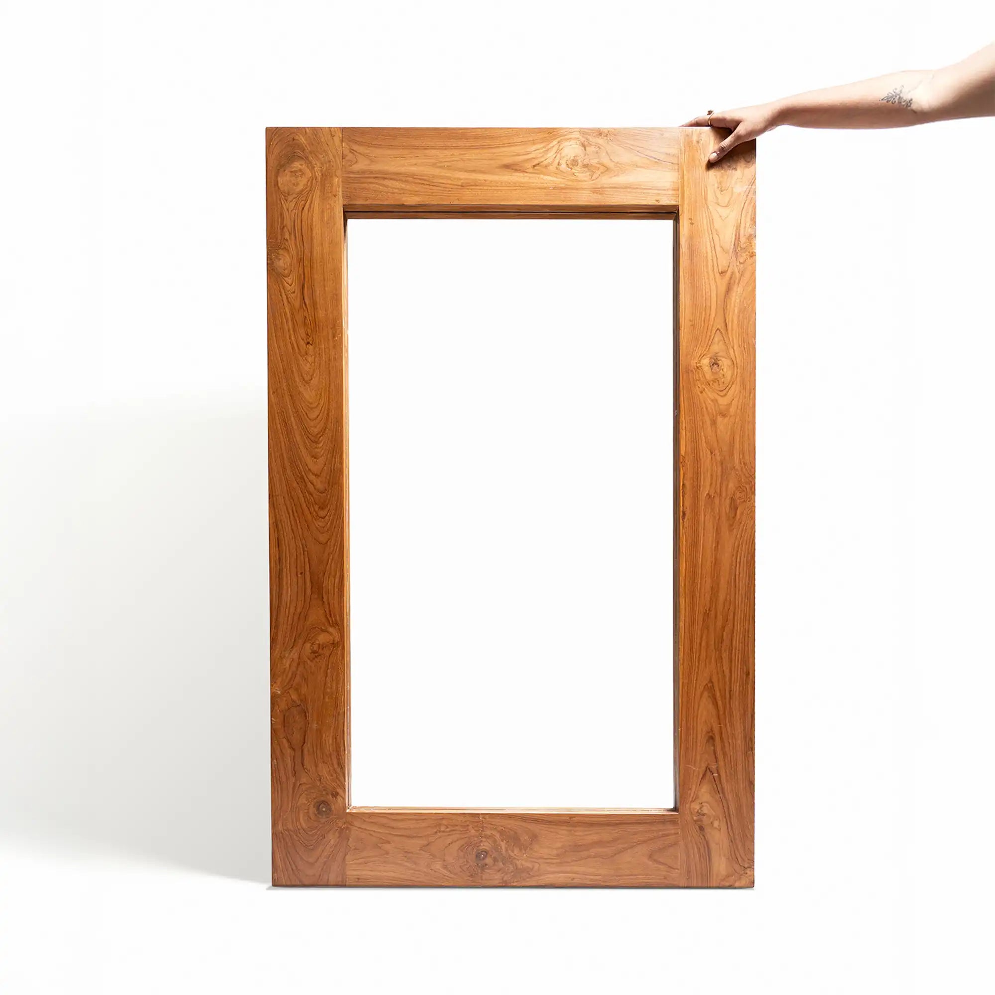 The Zamindar Grandeur Teak Mirror